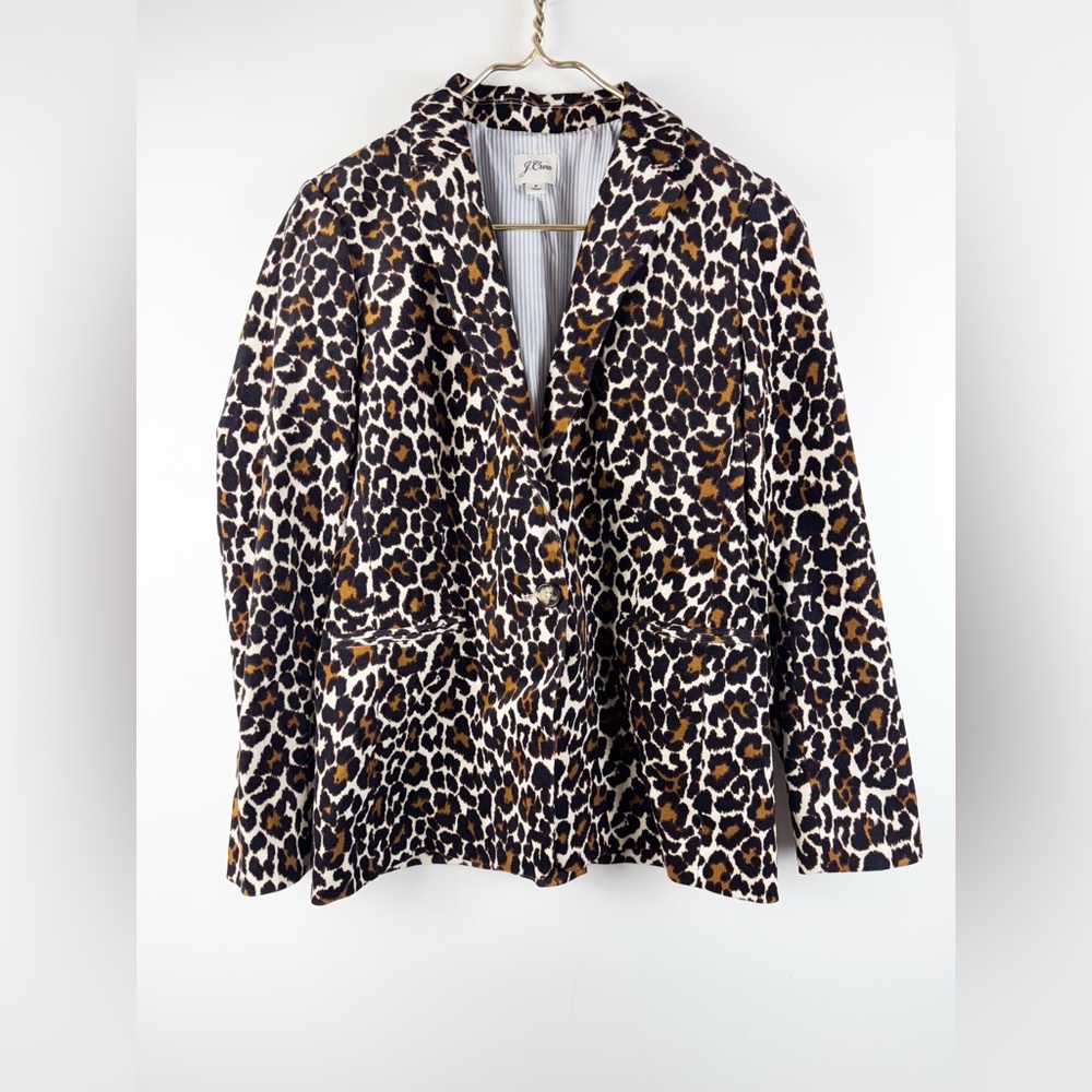 J crew Preppy Parke blazer in leopard stretch corduroy Blazer - Picture 6 of 9